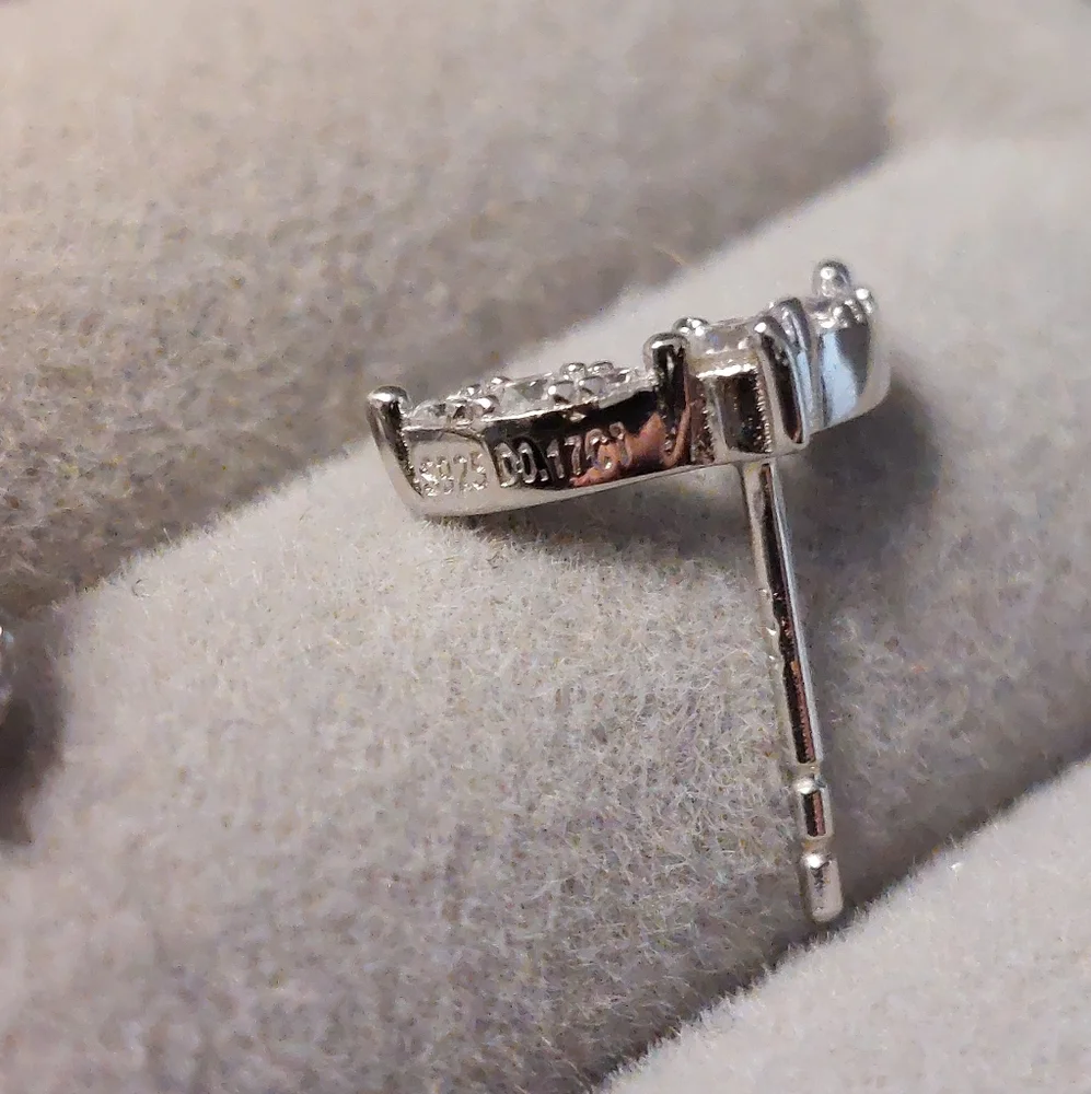 Moissanite Sterling Silver Stud Earrings NEW